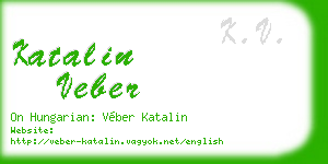 katalin veber business card
